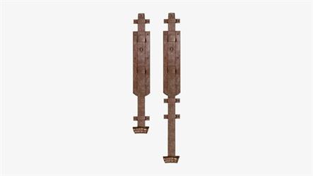 SALISCENDI FORGIATO UTENSIL LEGNO 80X450 ART. FF 269.45.R