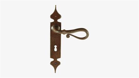 MANIGLIA FORGIATA UTENSIL LEGNO C/MOLLA RICHIAMO ART.FM 015.NM.R