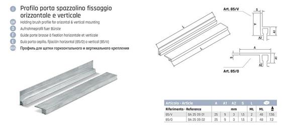 PORTA SPAZZOLINO VERTICALE ROLLING CENTER  MT.2 85/V BA250901