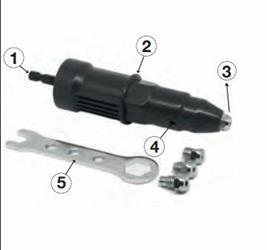 ADATTATORE TRAPANO X RIVETTARE RIVCONV