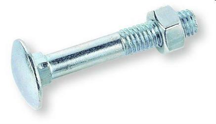 BULLONI TESTA TONDA QUADRO SOTTO TESTA  UNI 5732  8X120  ZINC