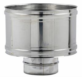 TESTA CAMINO ANTIVENTO INOX AISI 304 DIAM. 80  ART.4442*