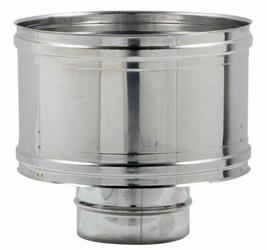 TESTA CAMINO ANTIVENTO INOX AISI 316L DIAM.150  ART.4518*