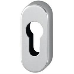 BOCCHETTA OVALE PER CILINDRO FORO YALE CR./SATINATO F0291