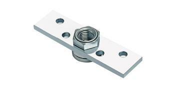PIASTRA GIREVOLE ZINC. CON CUSCINETTO COMUNELLO FORO M12 ART.34