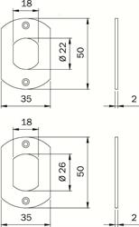 GHIERA ISEO ZINCATA FORO CILINDRO TONDO SFACCET. Ø 26 ART.042006
