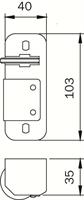 BOCCHETTA ISEO DX PER SERRATURE ELETTRICHE SERIE 520 ART.050112*