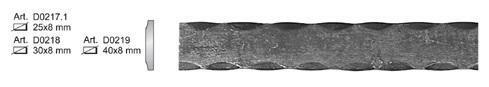 PIATTO SPIGOL. ZINC.ELET.40X8 ART.D0219* (in esaurimento)