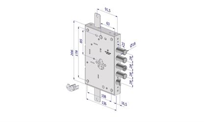 SERRATURA Mod. 260   2601DCR0328CXX
