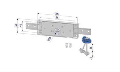 SERRATURA CENTRALE SERRANDA CATENACCIO DIRITTO  2200XZB4508AB2