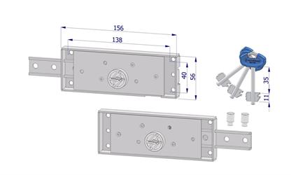 COPPIA SERRATURE SERRANDA CATENACCIO DIRITTO  2230XZB4508AB3