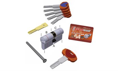 CILINDRO SECUREMME EVOK64 30/55 CROMO SATINATO 361BCCS3055115