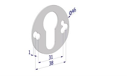 SPESSORE MM.1 ZINC.    DC4246XZB10DF