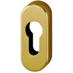 BOCCHETTA OVALE PER CILINDRO FORO YALE OTTONE F0291