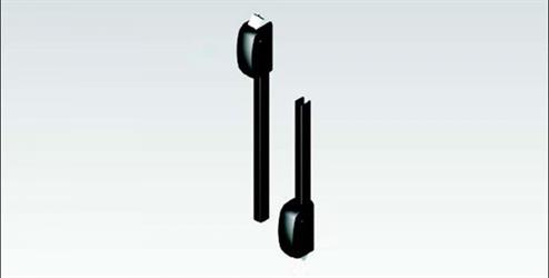 KIT ASTE MANIGLIONE MM.4145 + SCROCCHI ALTO/BASSO  ART.450LL/T