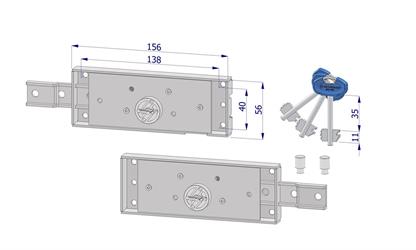 COPPIA SERRATURE SERRANDA CATENACCIO ZANCATO  2235XZB4508AB3