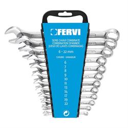 SERIE 12 CHIAVI COMBINATE CR-V CROMATE ART.0073