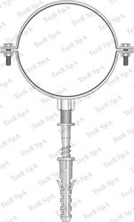 KIT 2 COLLARE TONDO ZINCATO D.140 MM. C/TASSELLO AI0100140