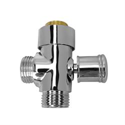 DEVIATORE IN OTTONE CROMATO PER COLONNA DOCCIA 110-198