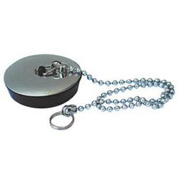 TAPPO IN GOMMA PER LAVELLO DIAM.52 MM. CON CATENA 212-604