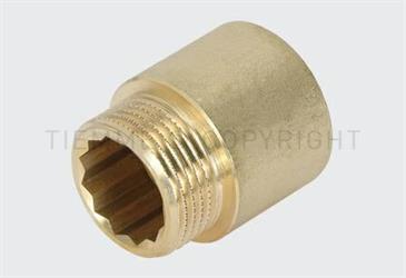 PROLUNGA FILETTATA IN OTTONE M/F 1x15 COD.1500404