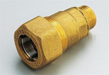 RACCORDO DIRITTO IN OTTONE M.1/2 PER TUBO FERRO COD.1500021