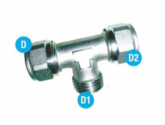 RACCORDO A T FIL. MASCHIO BL 16x1/2x16 A STRINGERE COD.BLTM1612