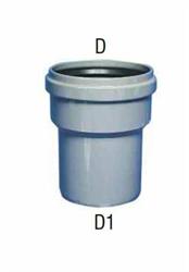 RACCORDO IN PVC PASSAGGIO PVC/PP C/GUARNIZIONE DN 40/40