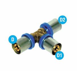 RACCORDO A T INTERMEDIO LP 16x16x16 A PRESSARE COD.LP161616