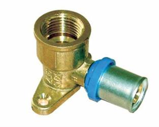 GOMITO FIL. FEMMINA C/FLANGIA LP 16x1/2 A PRESSARE COD.LPPA1612