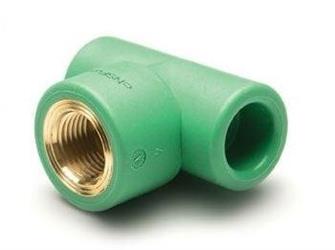 RACCORDO A T FIL. FEMMINA GREENTHERM PP-R VERDE 25x3/4x25