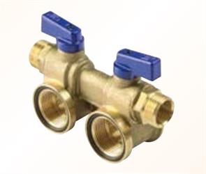 COLLETTORE CON VALVOLE M.3/4 2 VIE FREDDO 1/2x16 ART.605CU