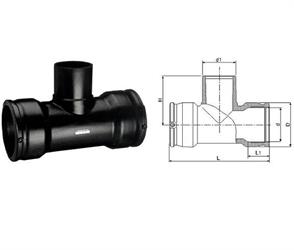 RACCORDO T 90° PE EF 32X32X32 PN16 PLASSON ART.49040