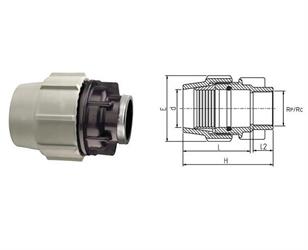 RACCORDO FEMMINA PP 25X3/4 PN16 PLASSON ART.7030