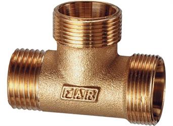 RACCORDO T OTTONE M.1/2 FAR 2 MONOCONI ATT.24x19 ART.5500