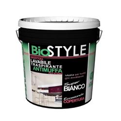 IDROPITTURA LAVABILE ANTIMUFFA BIOSTYLE BIANCO LT.14,00*