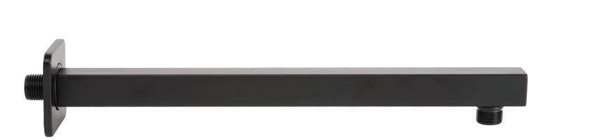 BRACCIO DOCCIA QUADRO FLAT 35,5CM INOX NERO OPACO 101G10001