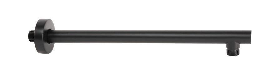 BRACCIO DOCCIA TONDO FLAT 35CM INOX NERO OPACO 101N54001