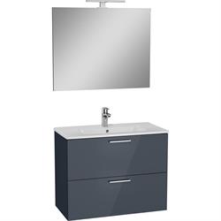 MOBILE BAGNO MIA 80 CM. ANTRACITE C/LAVABO+SPECCHIO+LED
