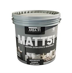 IDROPITTURA SEMILAVABILE OPACA ANTIRIFL. MATT 51 BIANCO LT.14,00