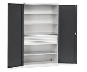 ARMADIO PERFOM P/BATT. C/RIP.+3CASS. 1193X555XH.2000MM GRIGIO
