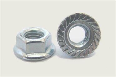 DADI FLANGIATI DIN 6923 M6  ZINCATI  (PZ.20)