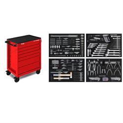 CARRELLO DA OFFICINA LT700 7 CASSETTI ATTREZZATO 339 PZ.