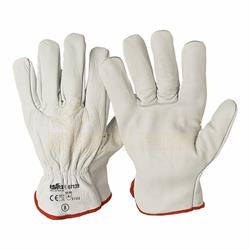 GUANTI IN PELLE FIORE BOVINO BIANCO TG.8  07139