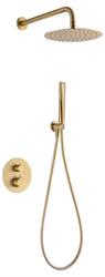 KIT DOCCIA SOFFIONE CM.25 NAPOLES ORO SPAZZOLATO ART.GTN047/OC