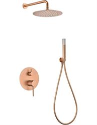 KIT DOCCIA SOFFIONE CM.25 MONZA ORO ROSA SPAZZ. ART.GPM039/ORC