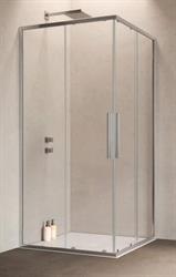 BOX DOCCIA HEXA ANGOLO SCORR. X PIATTO 100X70 CROMO VETRO TR.