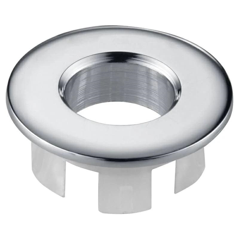 3 Anelli Copertura Troppopieno Per Lavello - ABS Placcato Argento, Diametro 30mm, Universali Per Bagno E Cucina