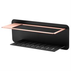 PORTA SAPONE ACCIAIO BETHARI NERO/ORO ROSA ART.ADT009/NOR