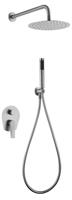 KIT DOCCIA SOFFIONE CM.25 DELOS ACC.INOX S316 ART.GPD055/AC